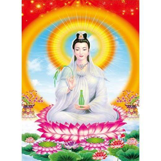 Tranh đá Quan Thế Âm Bồ Tát VS092 - kích thước: 75 * 55cm.
