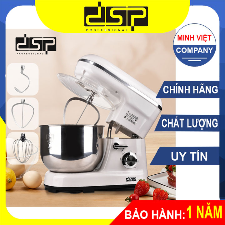 Máy trộn bột và đánh trứng cao cấp nhãn hiệu DSP KM3007 công suất 1200W, dung tích 5 lít - Hàng Nhập Khẩu