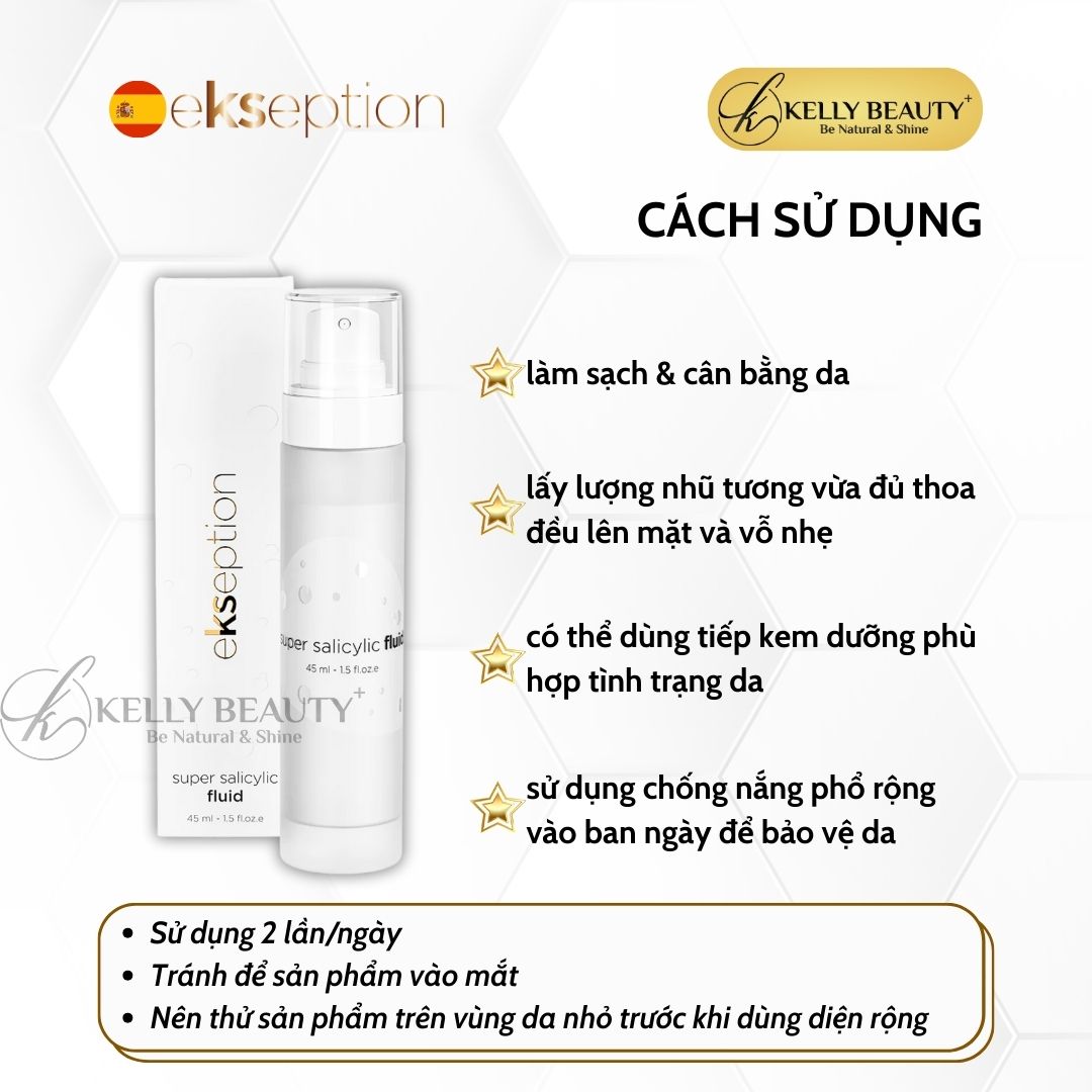 Nhũ Tương Giảm Dầu Thừa và Giảm Mụn ekseption Super Salicylic Fluid | Kelly Beauty