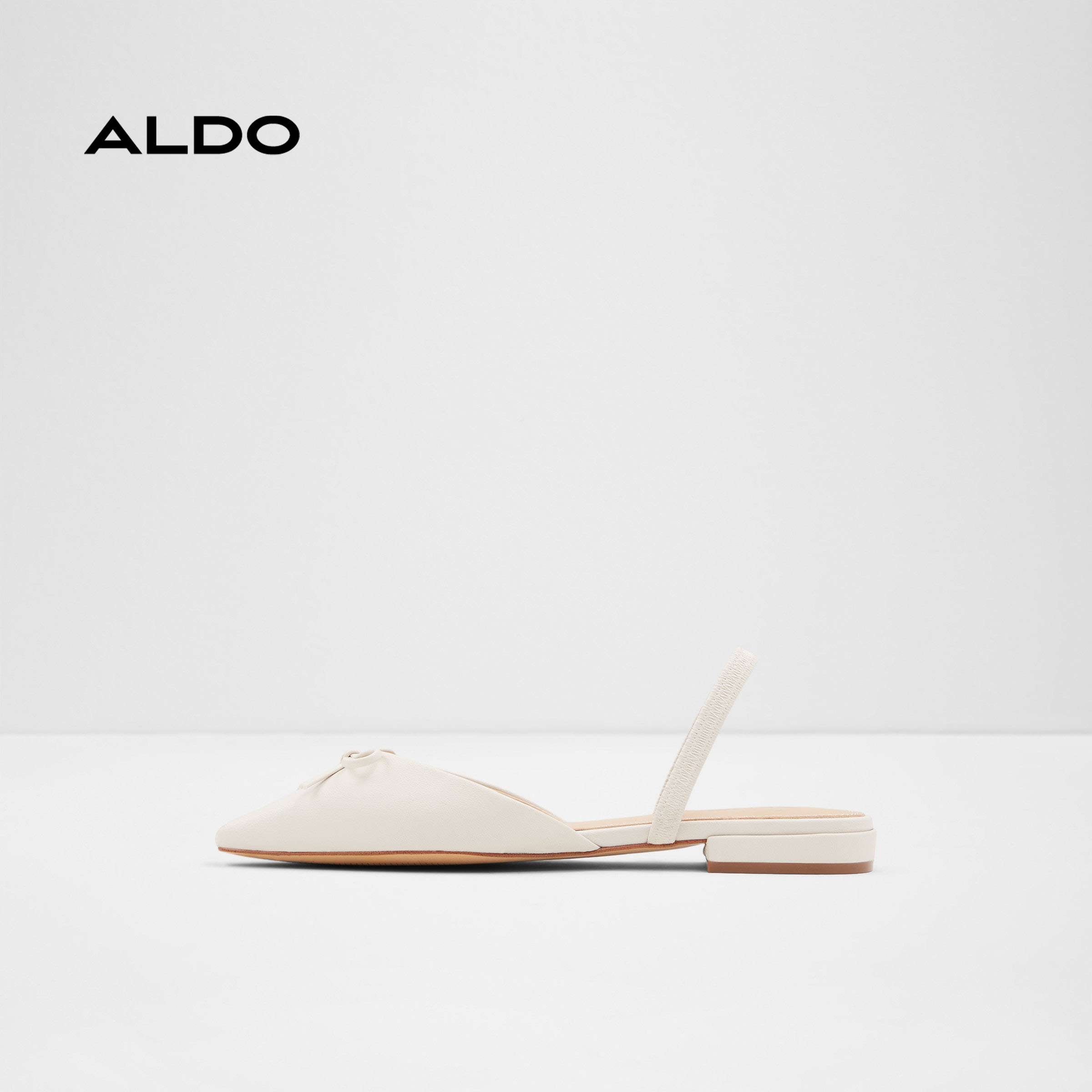 Giày búp bê nữ hở gót ALDO FELLAN100 - White - Size