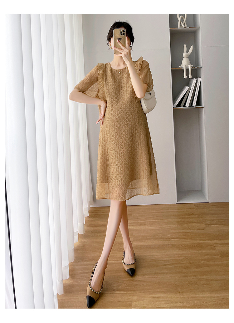 Đầm bầu sơ mi công sở dáng dài DR3122