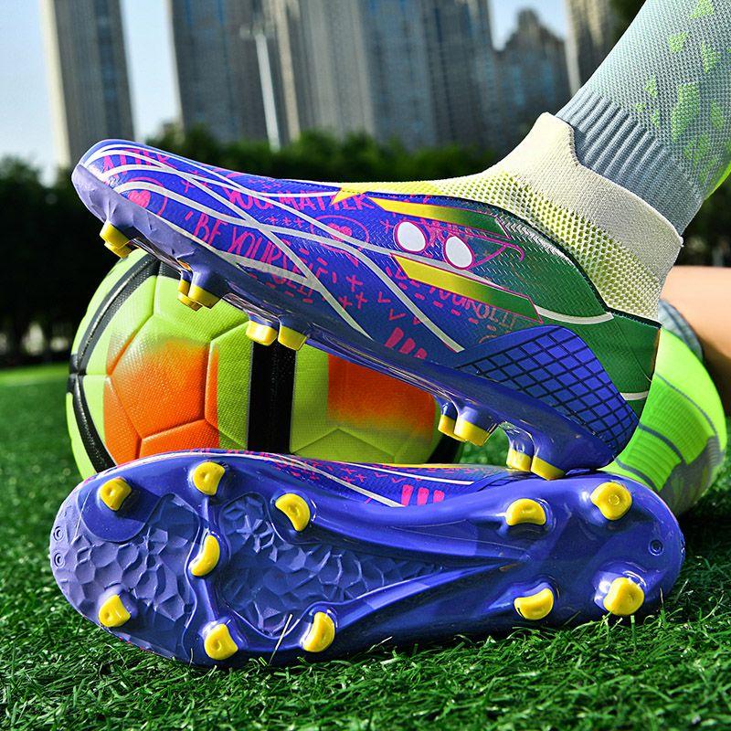 LSYAAAAA Giày bóng đá không dây cao cấp dành riêng cho nam và nữ thi đấu cỏ