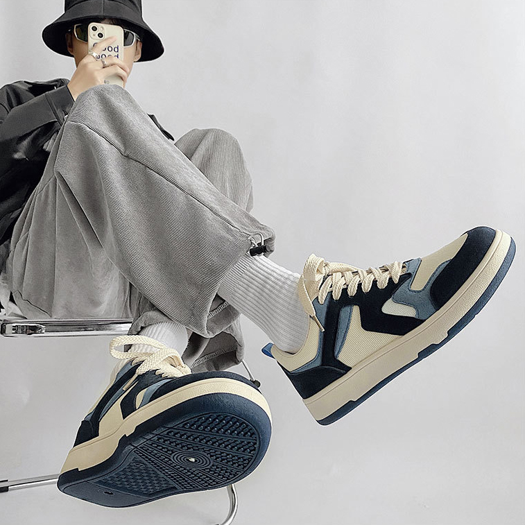 Giày Thể Thao Nam AZARA - Sneaker Màu Xanh - Màu Đen , Phong cách trẻ trung, Đế Bằng, Chất Vải Canvas Cao Cấp - G5553