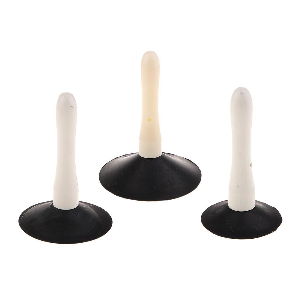 3X Plastic Pottery Dipping Tool Glazing Ware Suction Cup for DIY Handicrafts