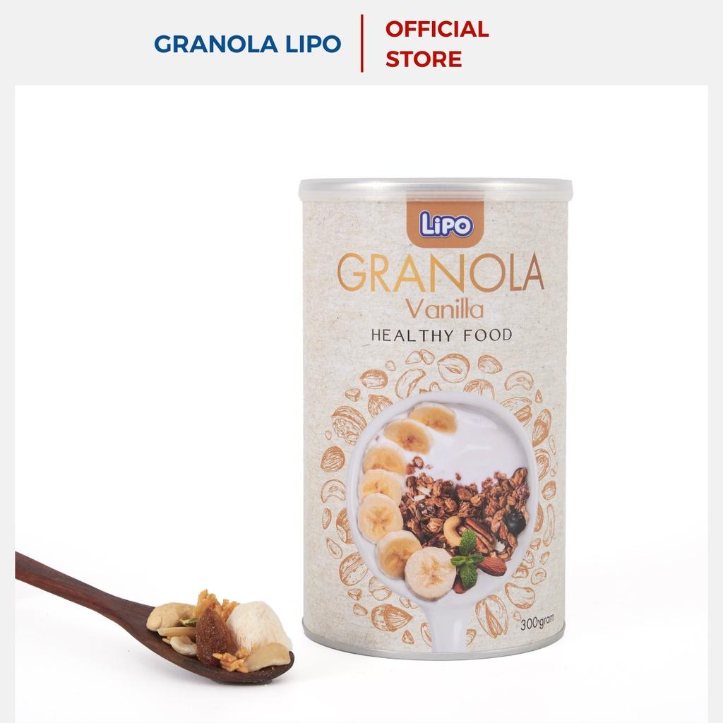 Ngũ cốc dinh dưỡng Granola Lipo 300g vị Vani