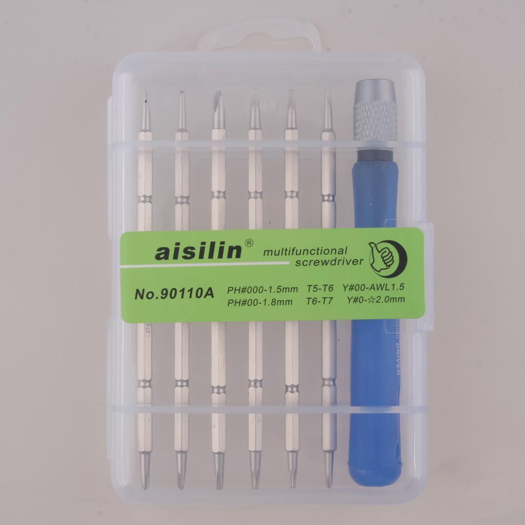 Standard Replaceable Star Phillips Slotted Screwdriver Set with Hand Shank , 7 Piece , JAPAN F/S