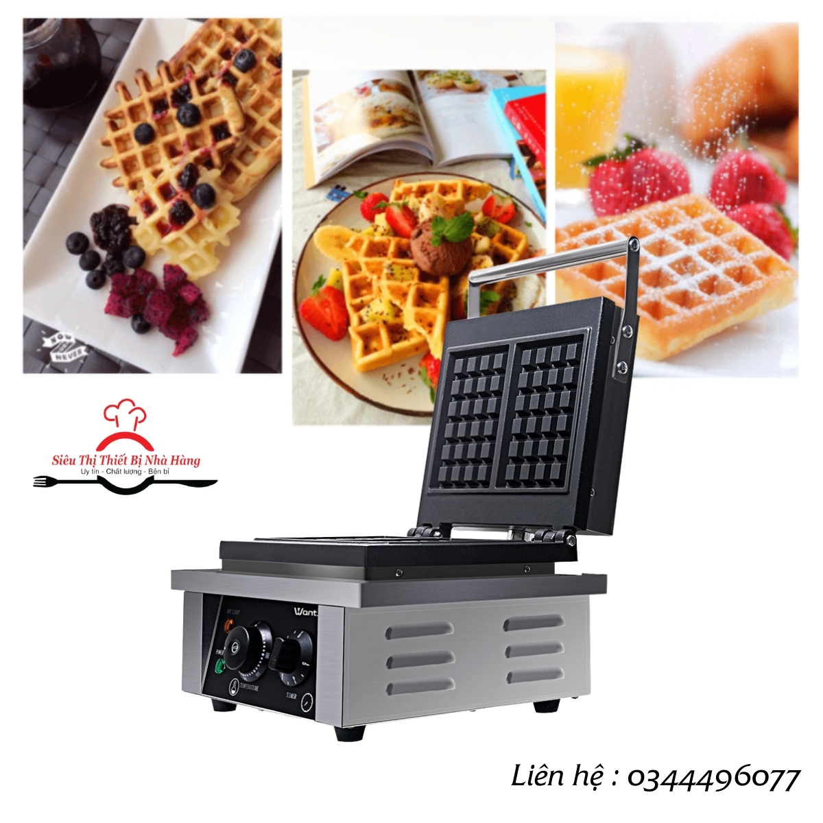 Máy làm bánh waffle vuông giá rẻ chất lượng