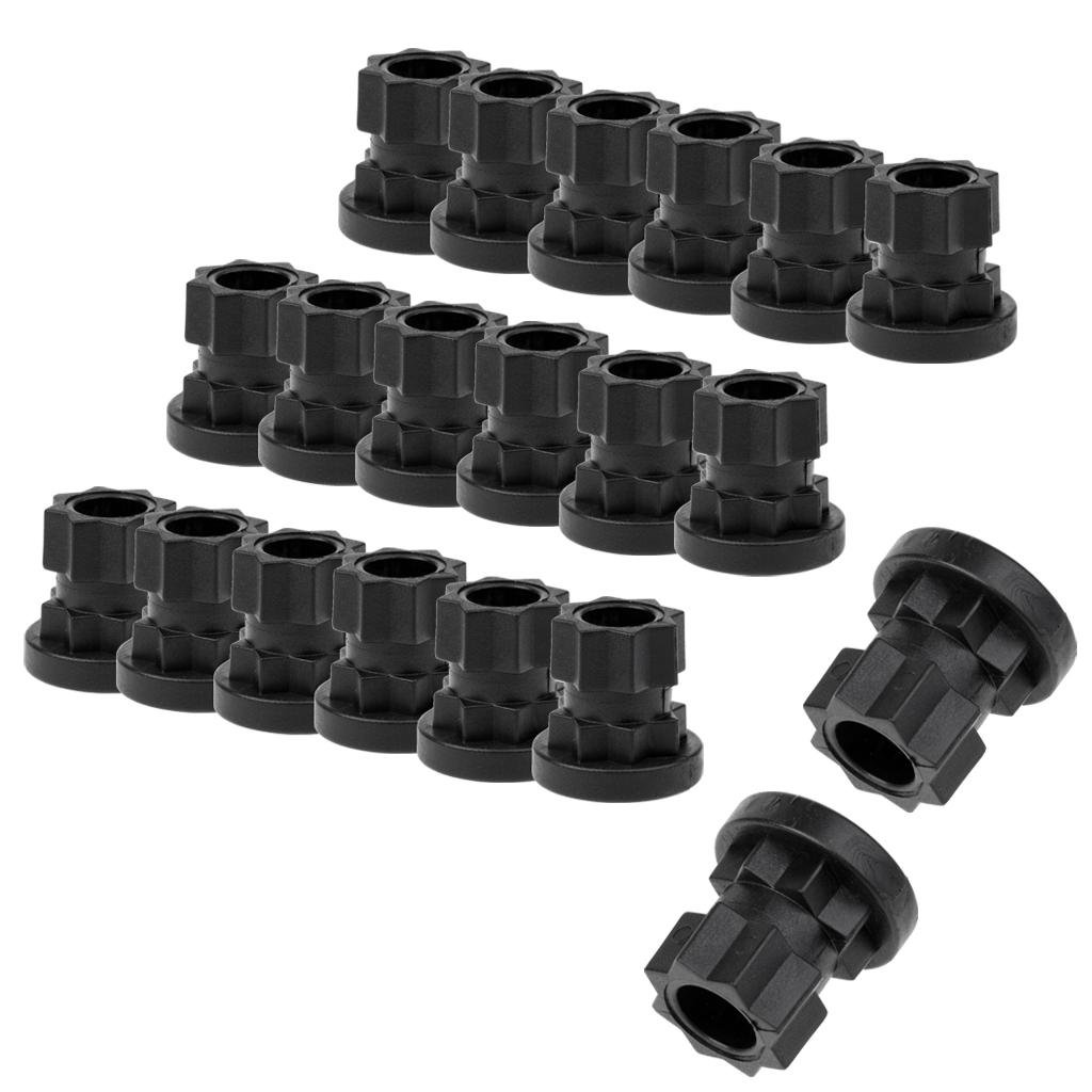 20 Pieces Universal Durable Nylon Quick Release Kayak 7/8'' Ram Rod Tube Base Mount Track Base Replacement Accessories