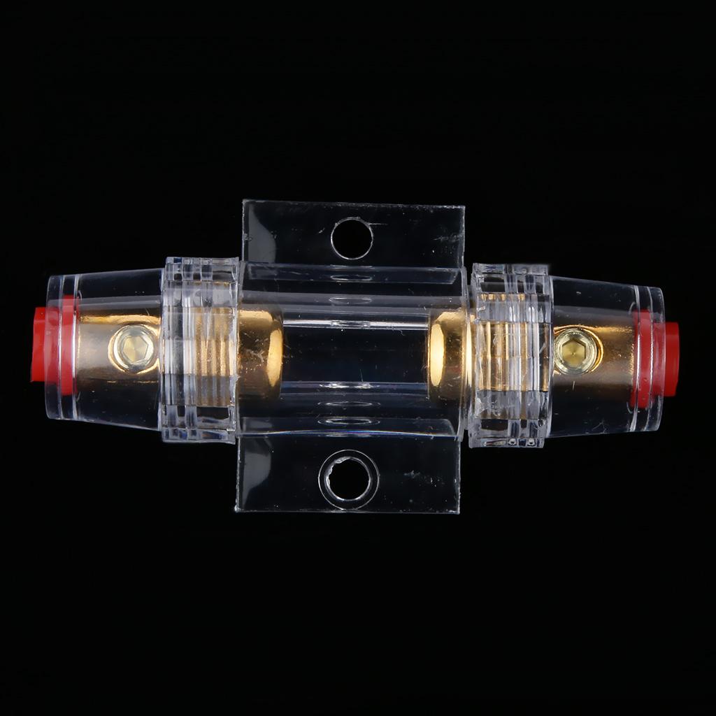 Car Audio Stereo AGU Fuse Holder Box 4 / 8 Gauge Wire with 4pcs 60 AMP Fuses