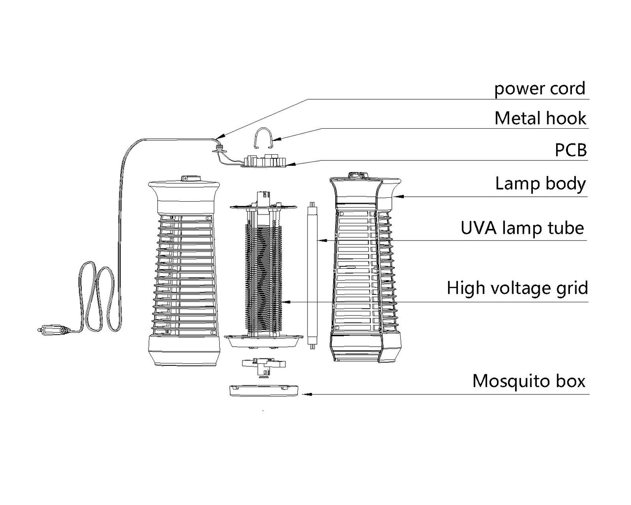 Đèn Bắt Muỗi, Máy Bắt Muỗi Thông Minh, Diệt Côn Trùng Đa Năng, Hiệu Quả. (Bug Zapper LT802) Thiết kế mới 2022