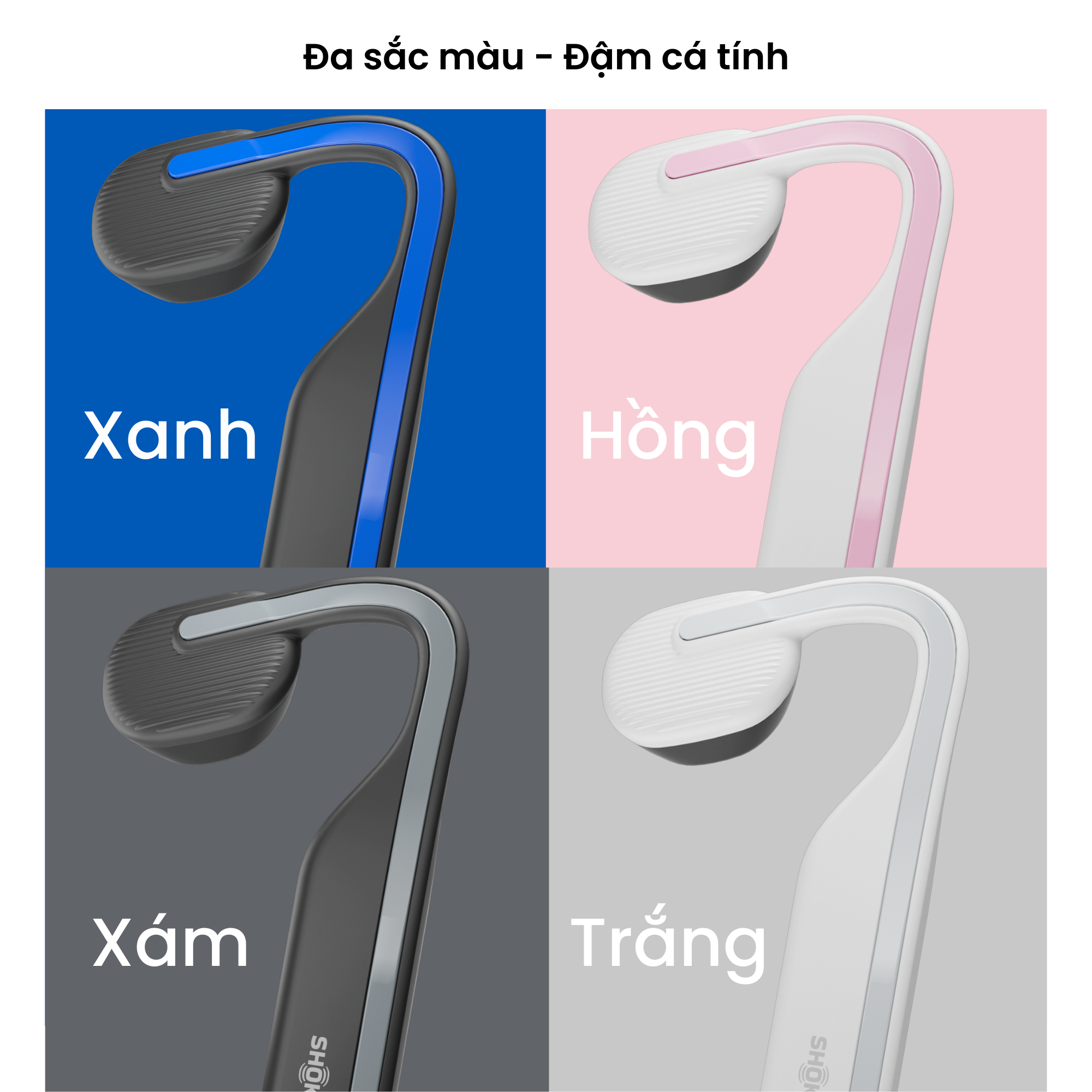 Tai Nghe Bluetooth Thể Thao Truyền Âm Thanh Qua Xương SHOKZ OPEN MOVE S661 Màu Hồng - Hàng chính hãng