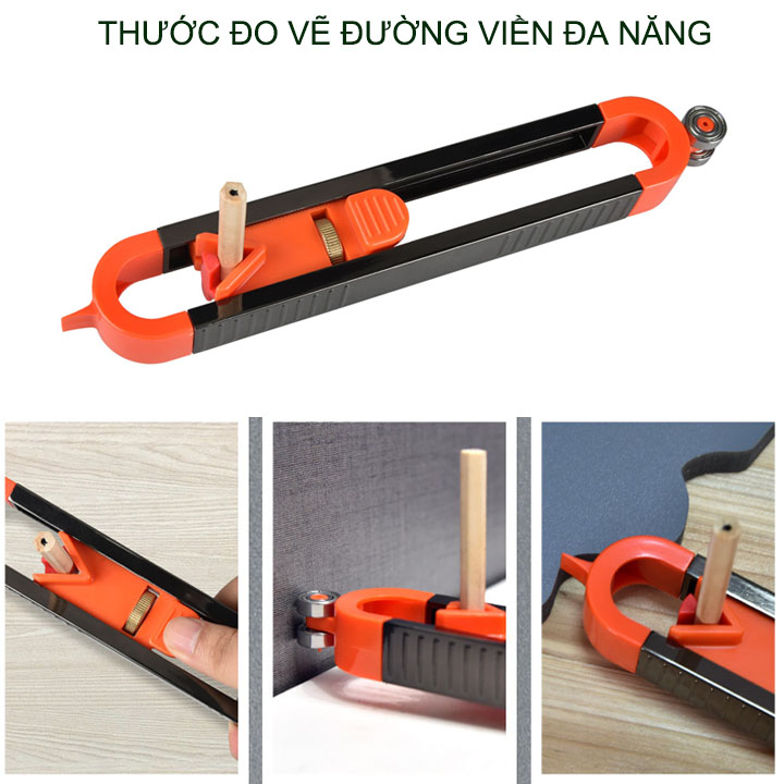 Dụng cụ sao chép hình dạng góc cạnh, lấy cữ đường viền ốp lát gạch sàn gỗ trải thảm