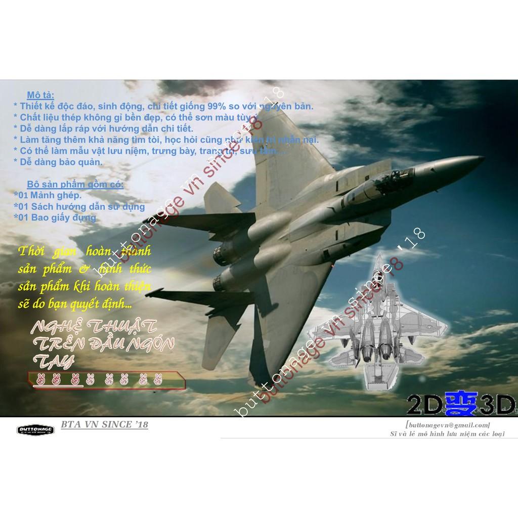 Mô Hình Lắp Ráp 3d Máy Bay Chiến Đấu F-15  Eagle