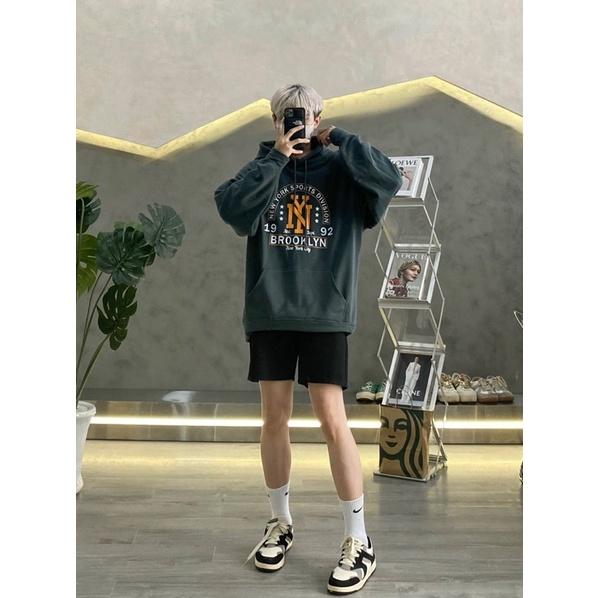 Áo hoodie unisex in hình màu xanh trầm siêu đẹp