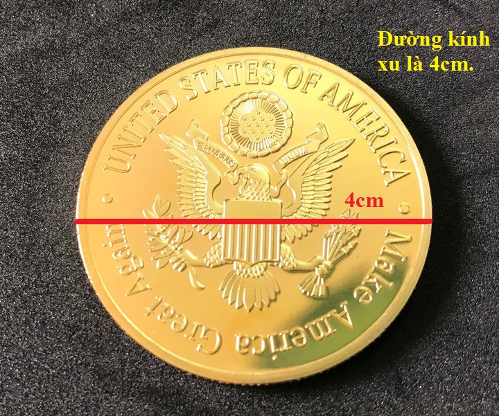 Xu lưu niệm Biden màu vàng, chất liệu Niken mạ, dùng để sưu tầm, trưng bày bàn sách, bàn tiệc, làm quà tặng - TMT Collection.com - SP005091