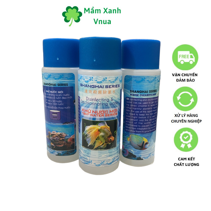 Dung Dịch Khử Nước Clo Mới Cho Hồ Cá Cảnh Shanghai - Dung Dịch Thay Nước Mới - Chai 200Gr
