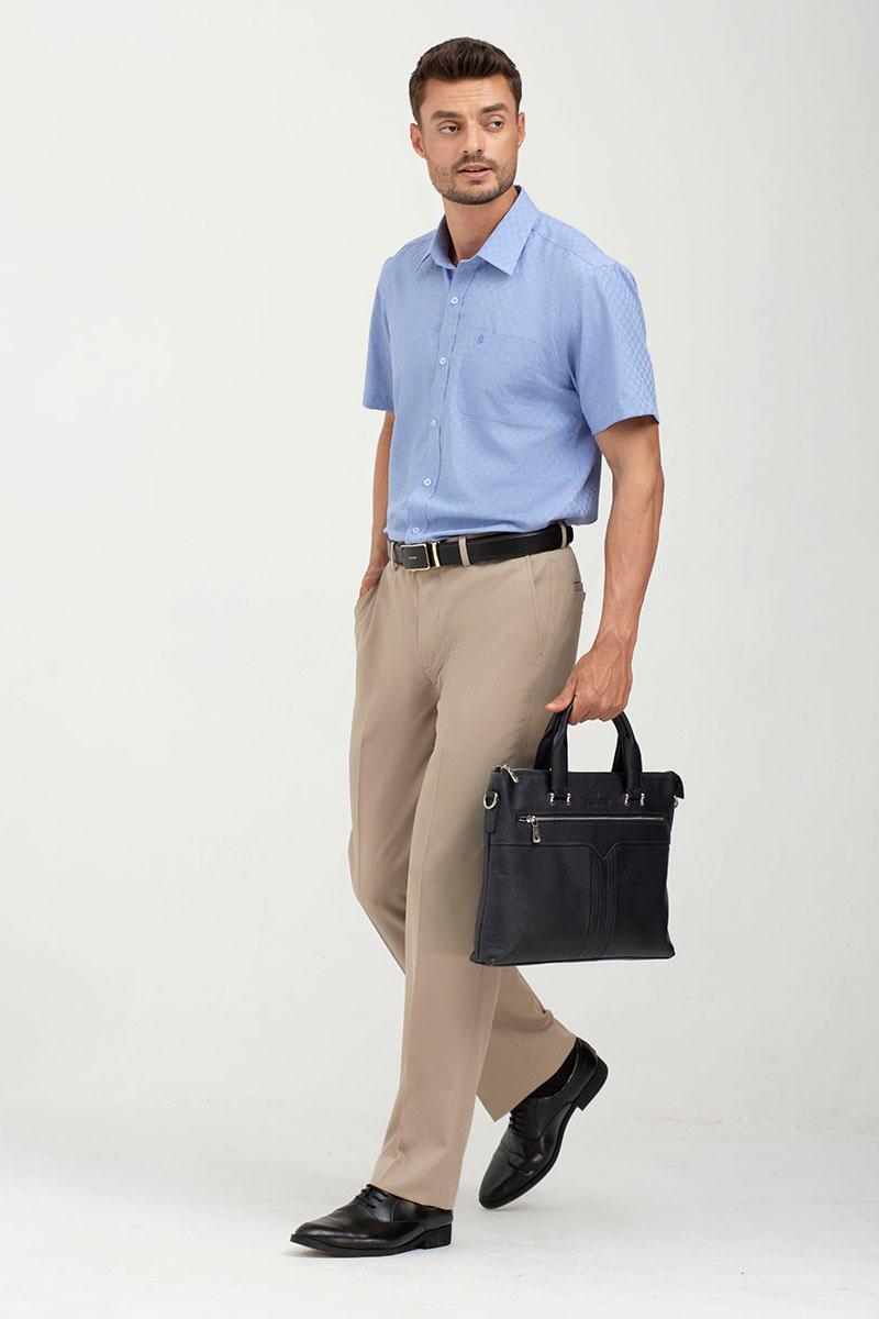 Áo sơ mi nam tay ngắn WS22SS21P-SDBB - BLUE, BLUE