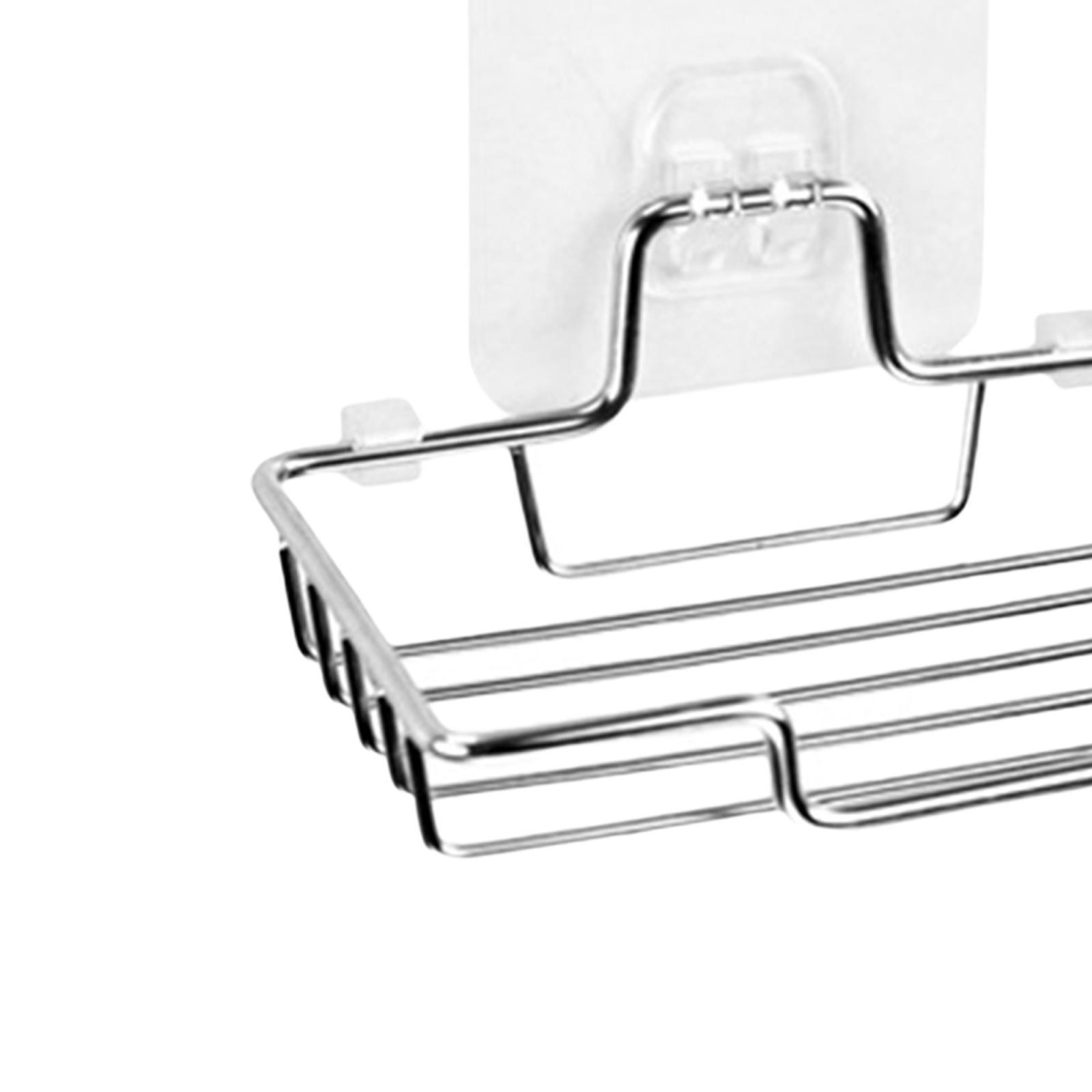 Soap Dish Self Adhesive Punch Free Wall Mount for Hotel Countertop Bathroom
