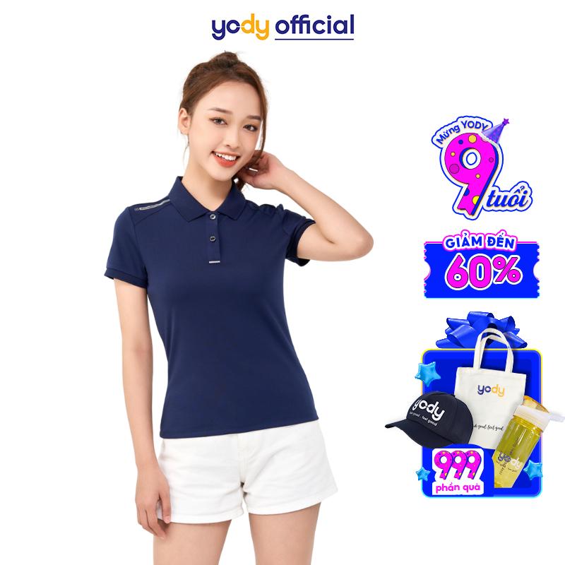 Áo polo thể thao YODY vải airycool mát lạnh co giãn tốt, thấm hút nhanh - SAN6078