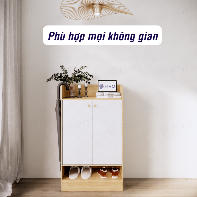 Tủ Giày Dép Gỗ Chống Ẩm Thông Minh FIVO FS51, Nhiều Ngăn Đựng Giày, Có Cửa Giúp Bảo Quản Tốt Giày Dép, Mặt Tủ Rộng Rãi Chứa Được Nhiều Đồ