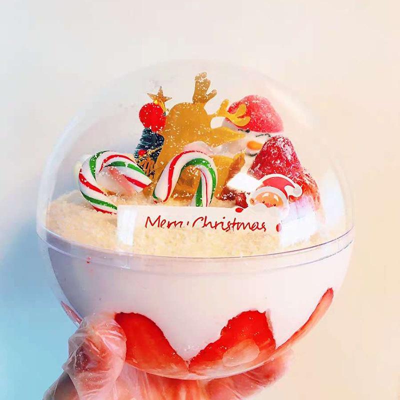 50 Hộp Cầu Tròn Đựng Bánh Lạnh Tiramisu - Mousse - Panna Cotta - Son - 650ml