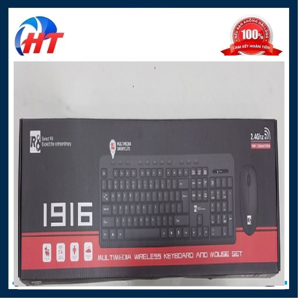 COMBO BÀN PHÍM VÀ CHUỘT R8 VĂN PHÒNG 1916 -HT