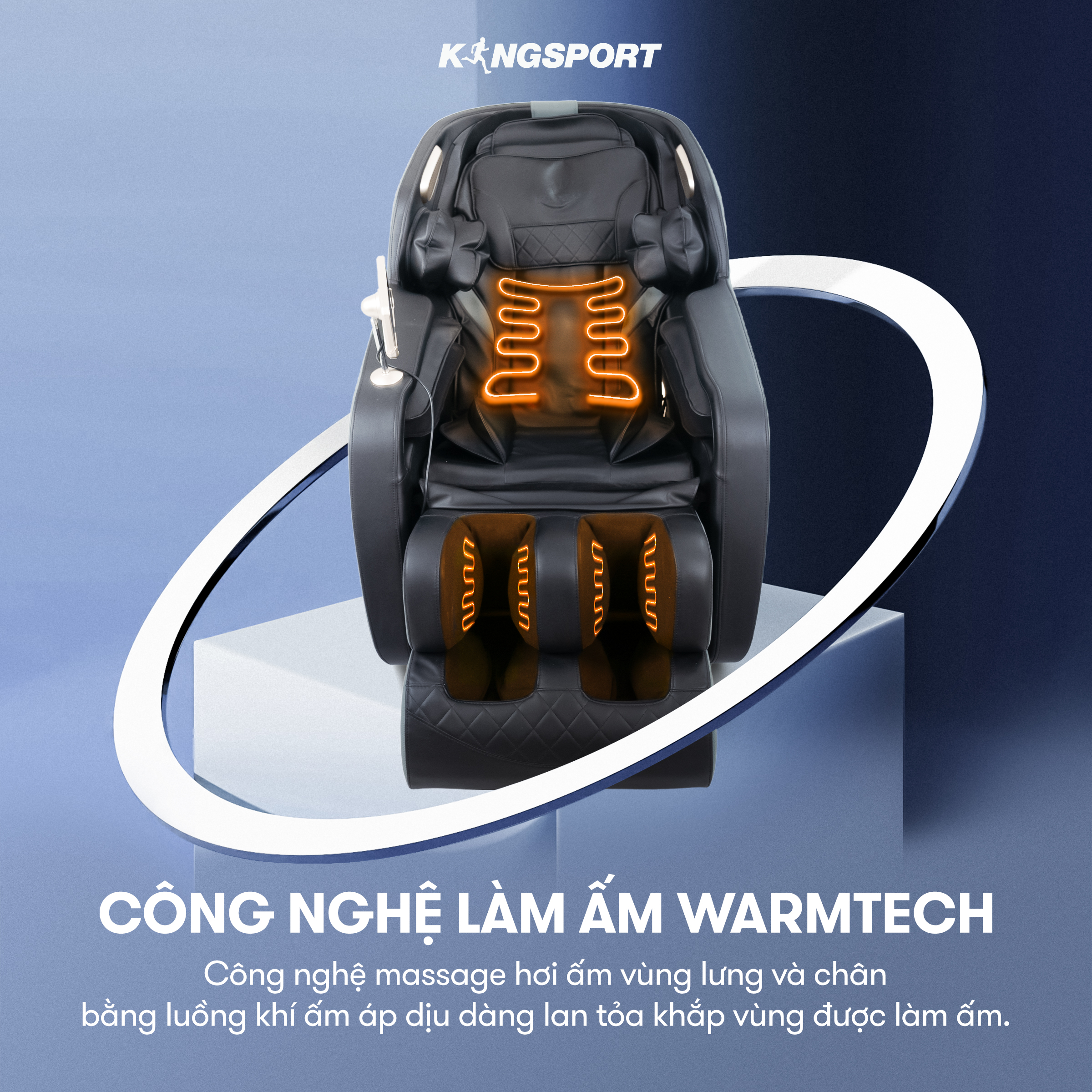 GIAO HÀNG MIỀN NAM | Ghế massage KINGSPORT G78 công nghệ massage chuyên sâu, nhiệt hồng ngoại kép, khung ghế rộng rãi và thoải mái