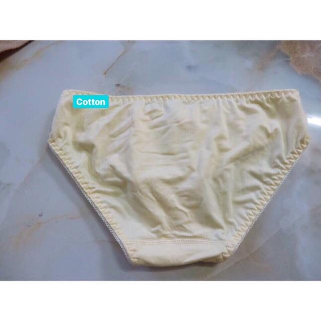 10 Quần lót cotton phối ren trước