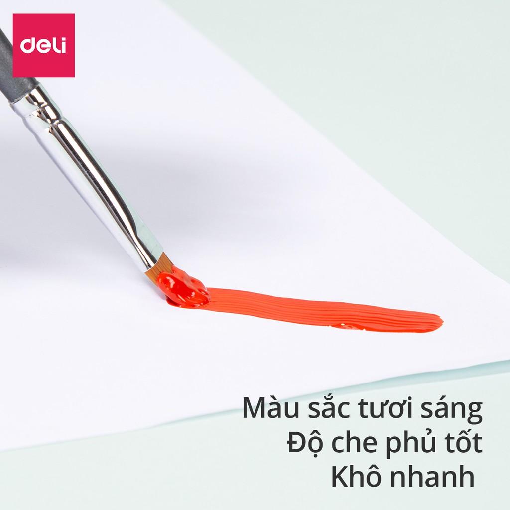 Màu bột Gouache dạng tuýp 12ml Deli - 5/12/24 màu - 1 hộp - EC11 . - 12 Màu