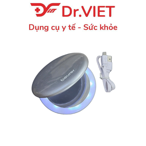 Gương Trang Điểm Bỏ Túi Tích Hợp Sạc Dự Phòng Beurer Beauty BS39 Chính Hãng Đức – Thiết Kế Cao Cấp, Nhỏ Gọn Sang Trọng, Tích Hợp Pin Dự Phòng Tiện Lợi, Gương Soi Rõ Nét, Phù Hợp Mang Theo Mọi Lúc Mọi Nơi, Thương Hiệu Chăm Sóc Sức Khỏe Hàng Đầu Từ Đức