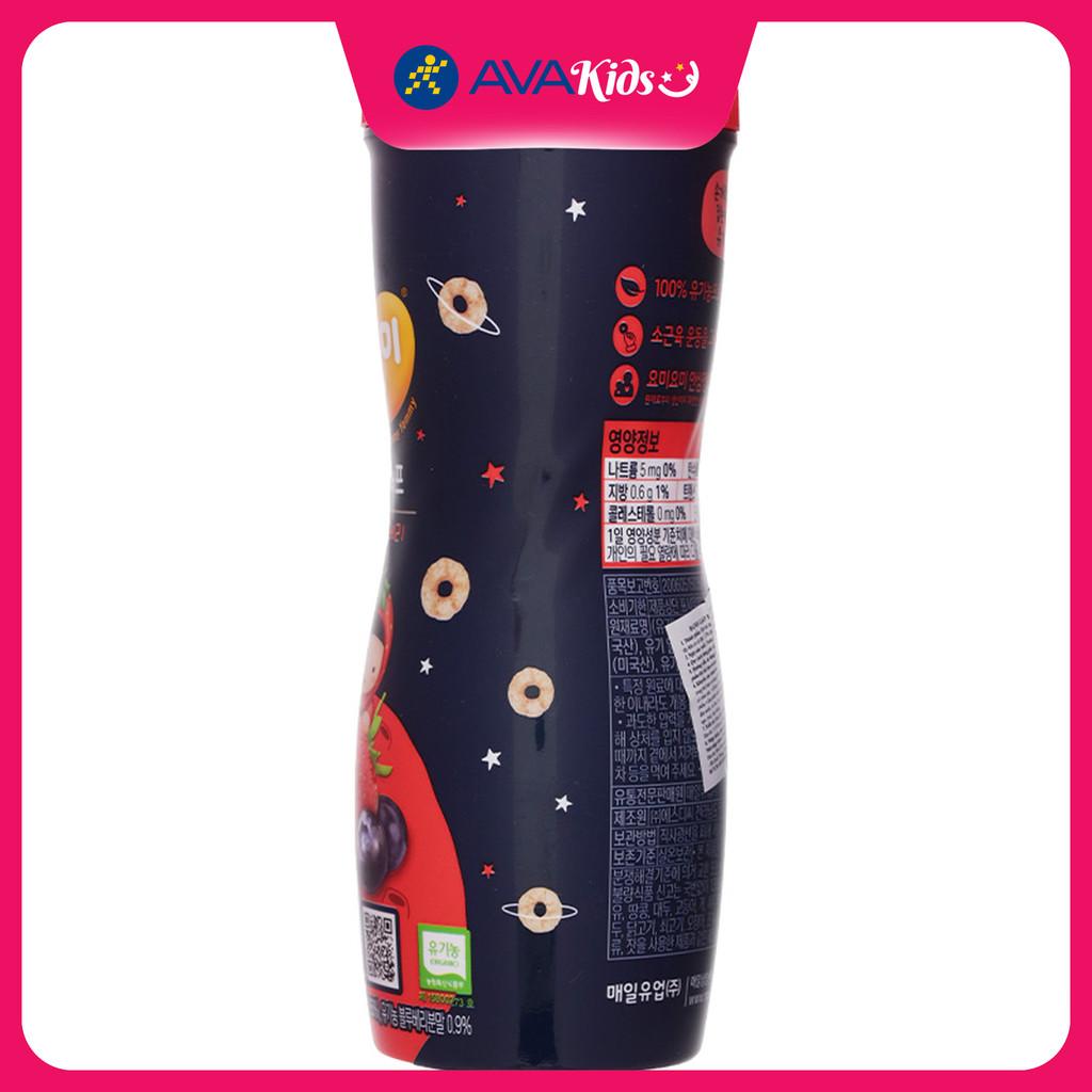 Bánh gạo ăn dặm Maeil Yommy Yommy vị dâu, việt quất lon 42g (từ 1 tuổi) - Hàng Chính Hãng