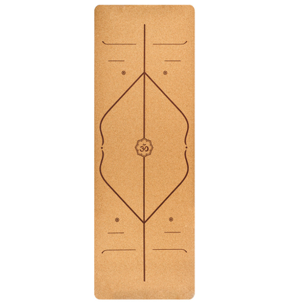Combo Thảm tập Yoga Định Tuyến YogaLink gỗ bần đế PU cao cấp + Tặng túi đựng thảm và dây buộc thảm tiện lợi