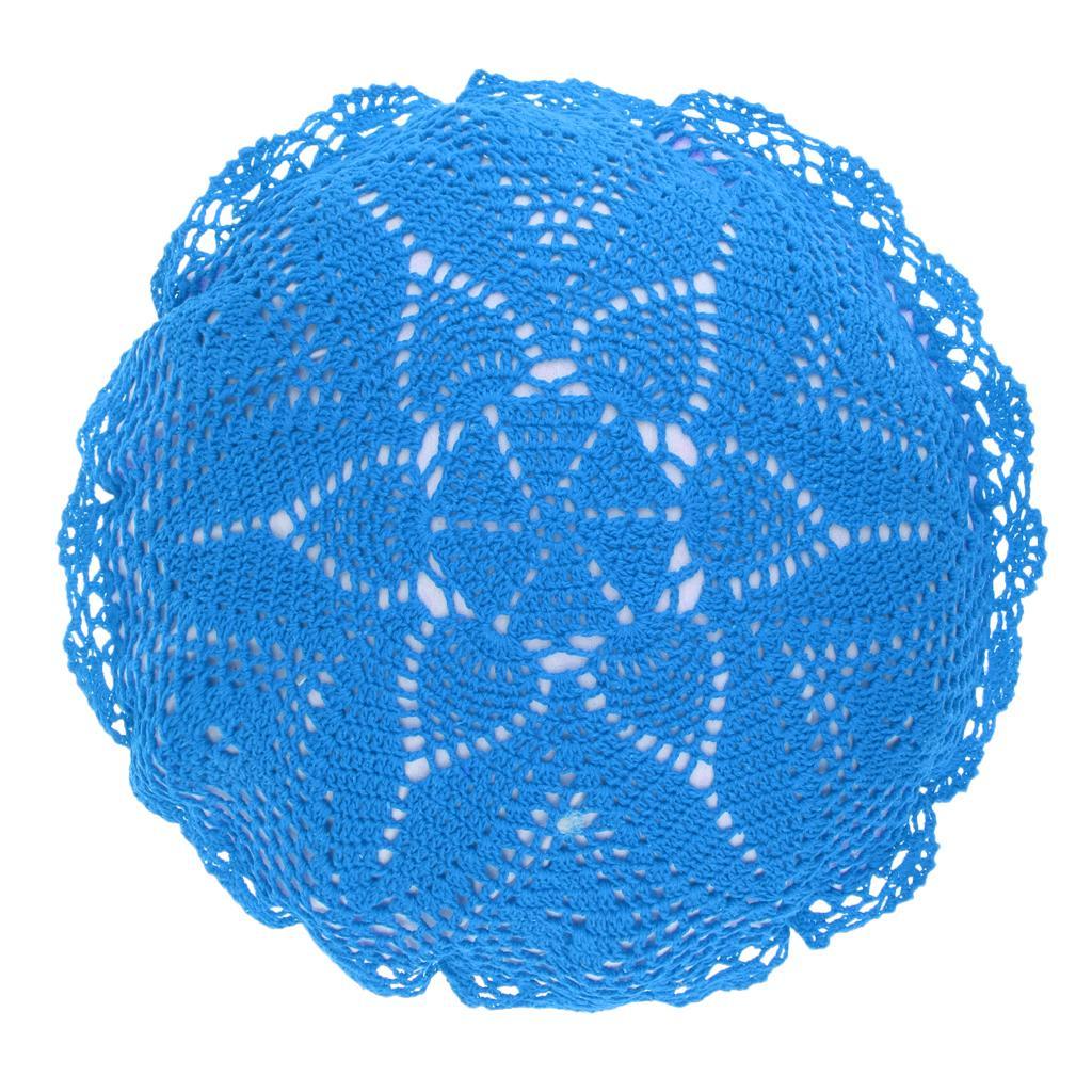 Handmade Crochet Cotton Pillow Cases W/ Pillow Core Soft Sofa Pillow Cushion