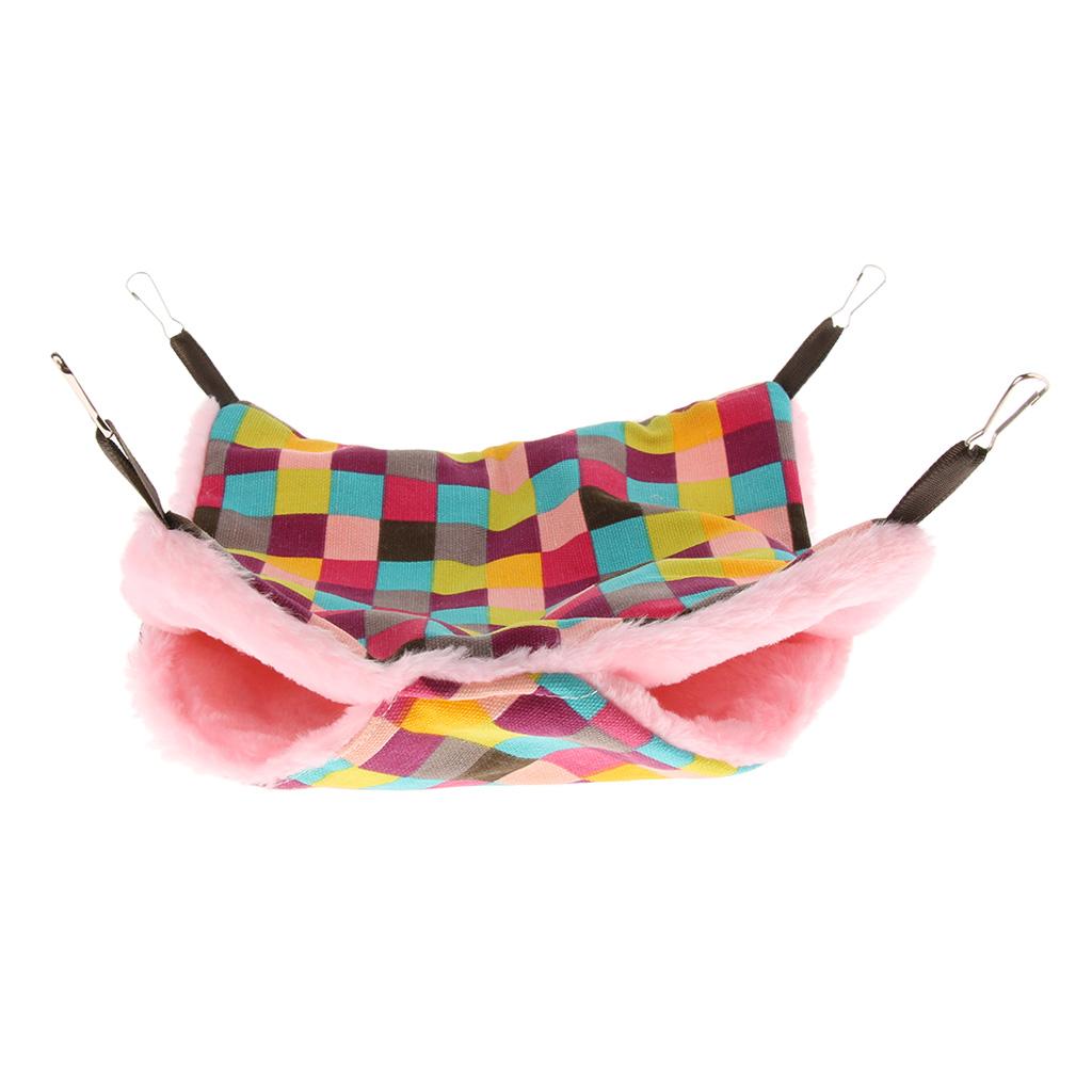 Small Pet Hamster Ferret Double Bunkbed Cage Hammock Hanging Bed