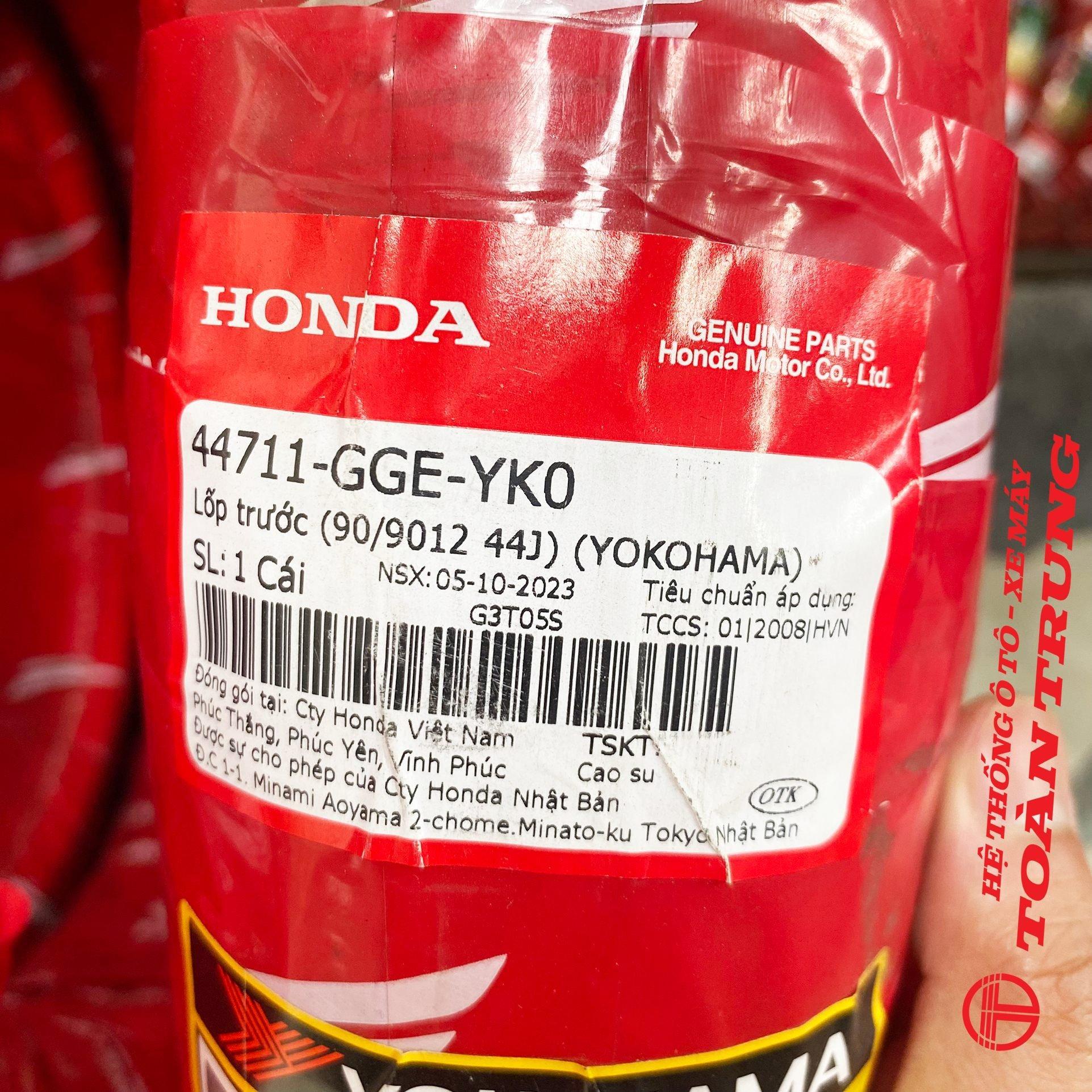 Lốp trước LEAD, SCR (YOKOHAMA) chính hãƞg Honda "44711GGEYK0"