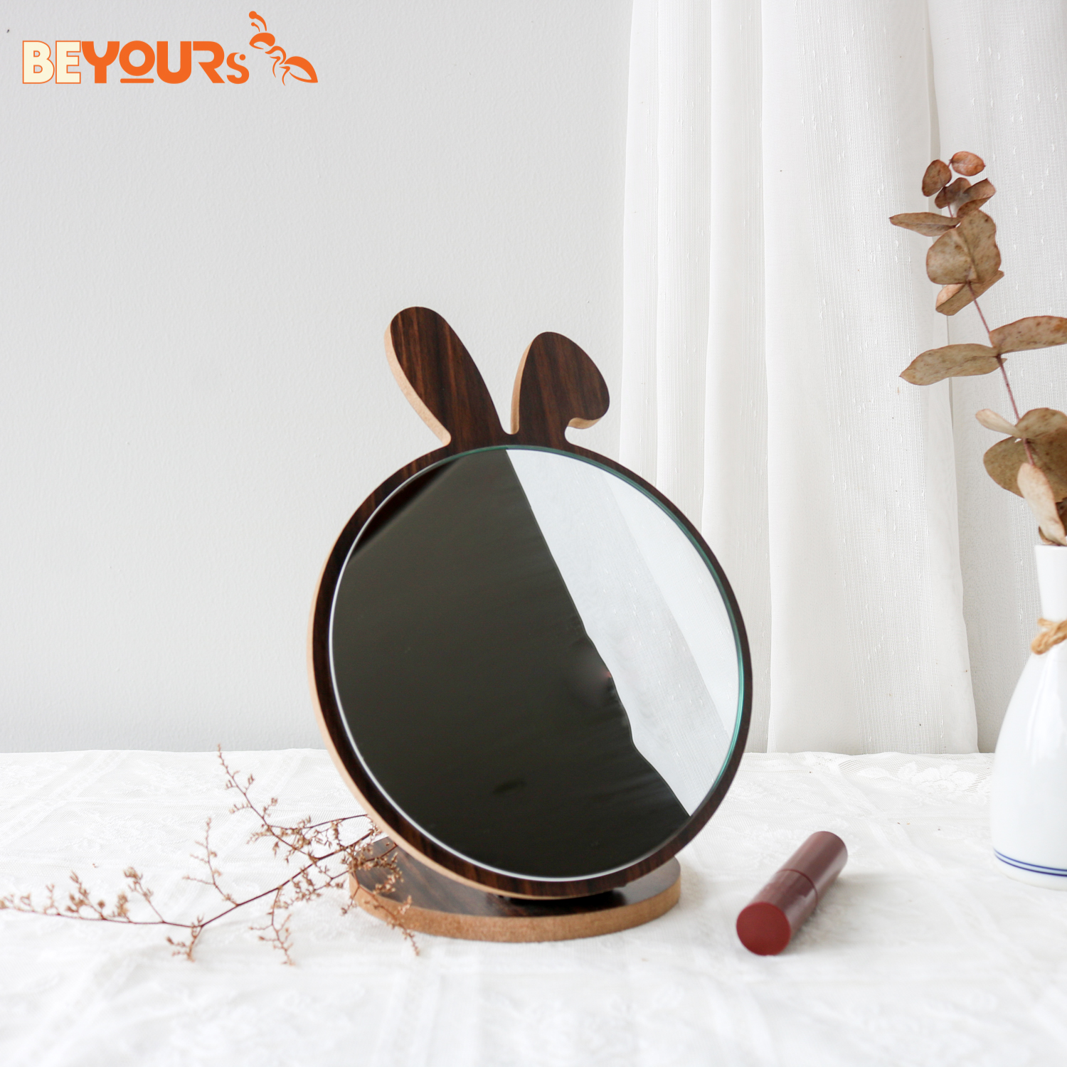 Gương Trang Điểm Nghệ Thuật Để Bàn BEYOURs MAKEUP MIRROR ART Version 2023 Màu Ngẫu Nhiên Có Pat Điều Chỉnh Gấp Gọn Tiện Lợi