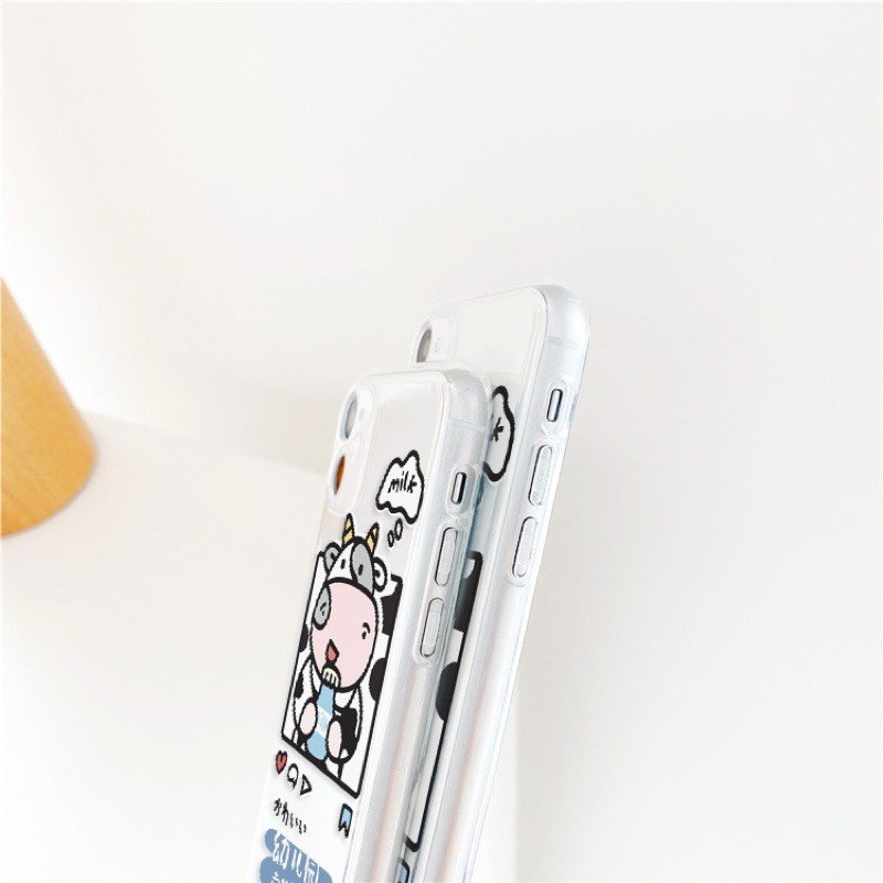 Ốp Lưng iPhone Viền Trong Girl & Cow Dành Cho iPhone 6 / 6 Plus / 7 / 7 Plus / 8 / 8 Plus / X / Xs / Xs Max / 11 / 11 Pro / 11 Pro Max / 12 / 12 Pro / 12 Pro Max