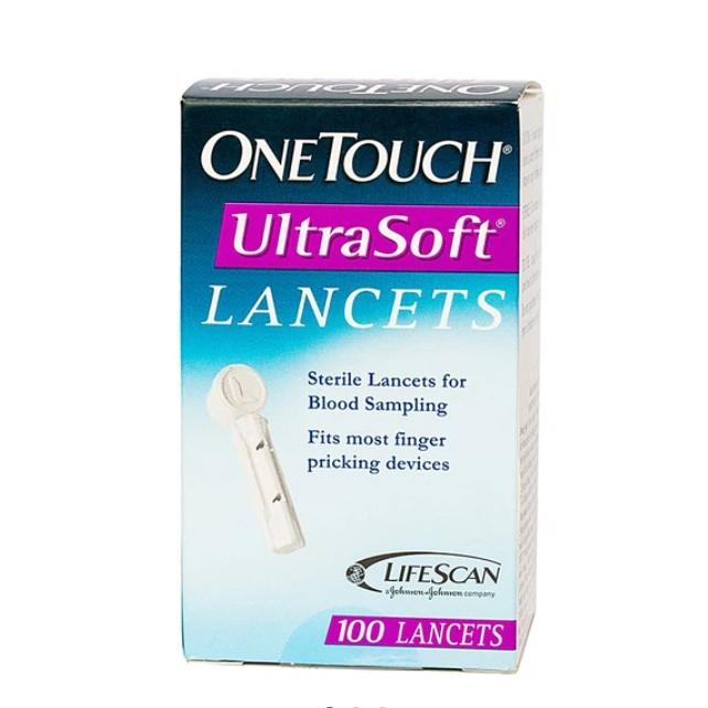 Hộp 25/100 Kim chích máu đường huyết Onetouch UltraSoft | Made in Nhật Bản