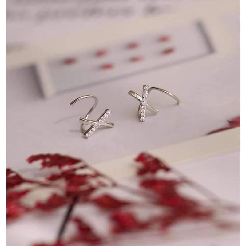 BÔNG TAI XOẮN BẠC XI VÀNG