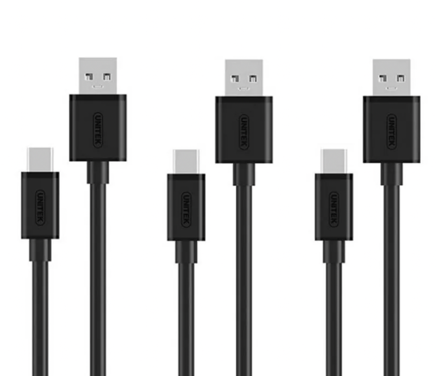 Cáp chuyển USB sang Micro Unitek (3 sợi) dài 0,3m (Y-C 4008BK)  HÀNG CHÍNH HÃNG