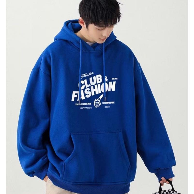 Áo Hoodie Tay Dài Oversize In Hình Thời Trang Hàn Quốc Dành Cho Nam Nữ