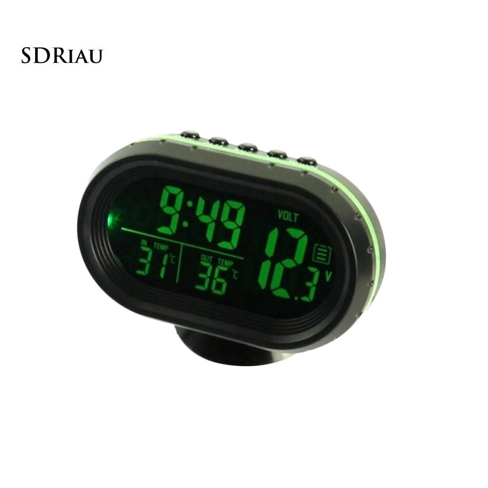 Đồng Hồ Nhiệt Kế Màn Hình Lcd Gắn Bảng Điều Khiển Xe Ô Tô
