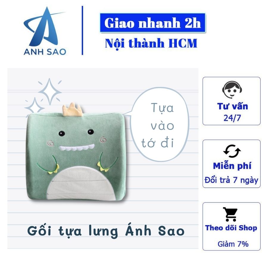 Gối Tựa Lưng Văn Phòng Cao Su Non A Kích Thước 34 X 34 Cm X 610Cm - Khủng Long