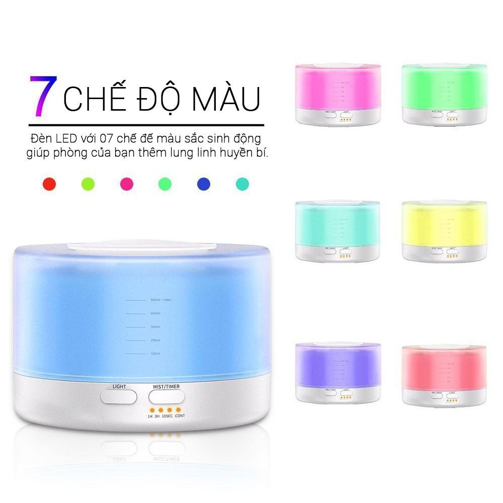 Máy phun sương khuếch tán tinh dầu - Dung tích 500ml có kèm Remote điều khiển