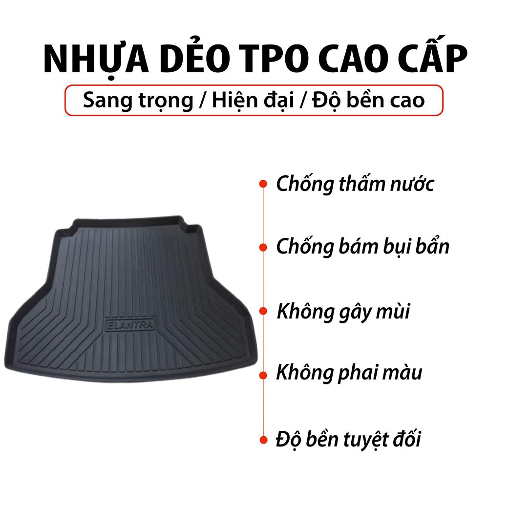 Lót cốp nhựa dành cho xe Hyundai Elantra - Hàng Chính Hãng