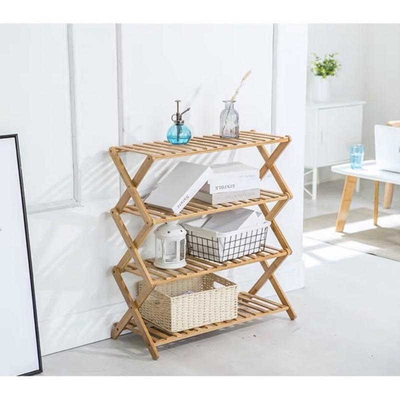 Kệ lắp ghép giá sách gỗ keo nhập khẩu cao cấp - Kệ chữ Z đa tầng trang trí decor phòng size to 600x 310x 970 mm
