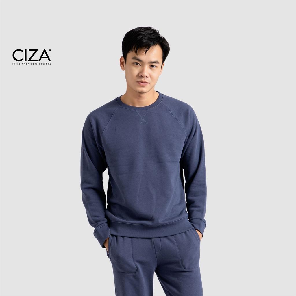 Áo thun dài tay nam CIZA chất nỉ da cá cao cấp form rộng trẻ trung size S M L XL ATDR20