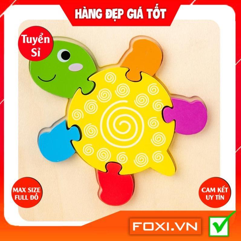 Đồ chơi lắp ghép bằng gỗ-tranh ghép hình nổi 3D Foxi-trò chơi sáng tạo-nhiều hình đa dạng-màu sắc ngộ nghĩnh-đáng yêu