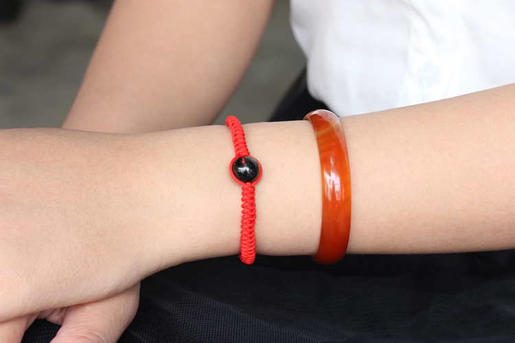 Vòng Tay Kết Dây Hạt Thạch Anh Tóc Đen Ngọc Quý Gemstones GA24