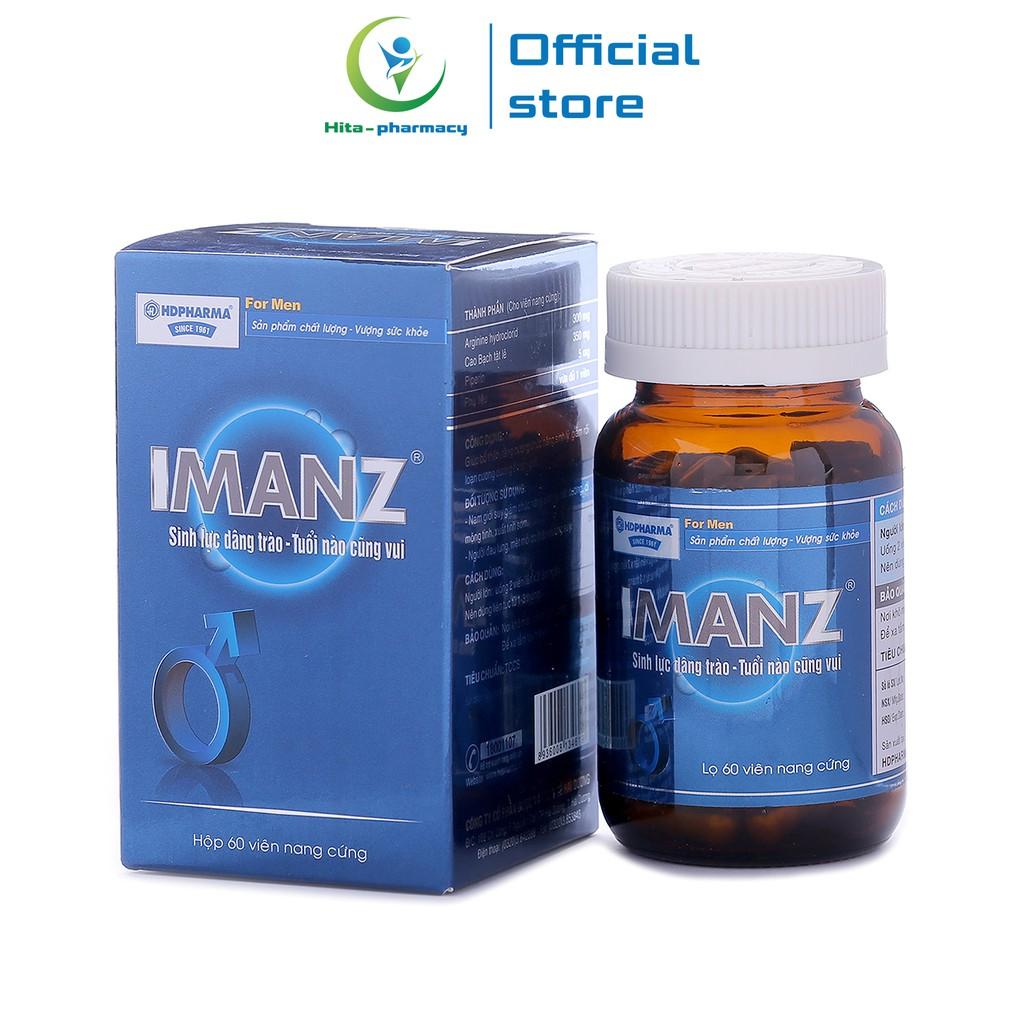 Viên uống IMANZ hỗ trợ tăng cường sinh lý nam, bổ thận, tráng dương - Chai 60 viên